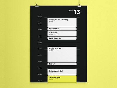Calendar Poster minimalsim poster print typography