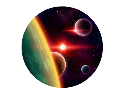 Outer Space cosmos outer space planet sun vector