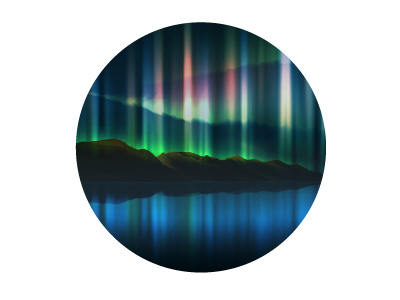 Aurora aurora landscape mountains night vector