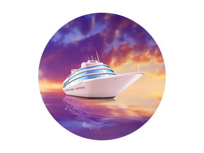Yacht cloudscape sea sunset vector water yacht