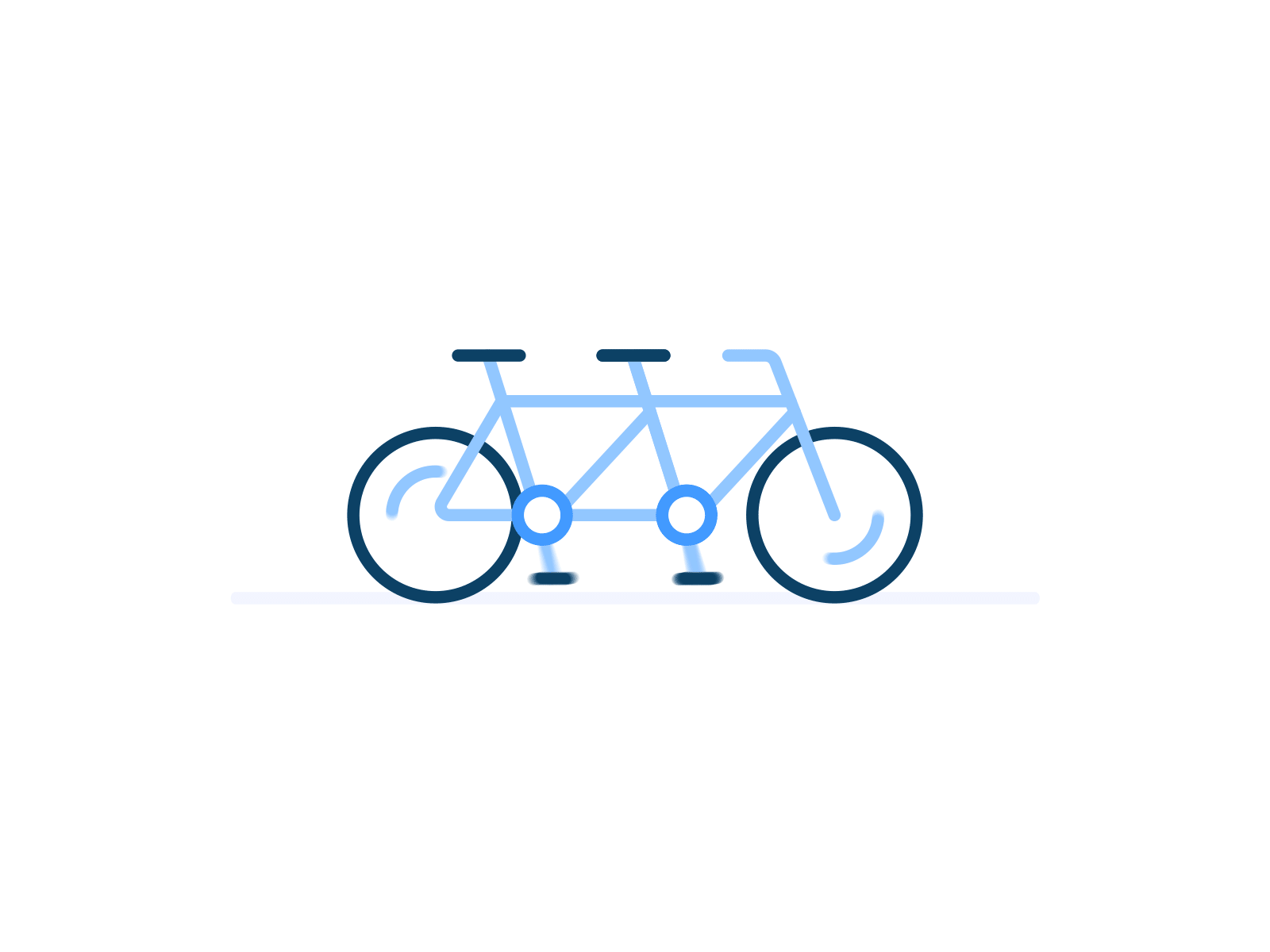 Tandem 🚲 bike illustration lydia motion tandem