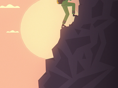 Climber 2d animation adobe after effects adobe aftereffects after effect animation branding climbing design gif illustration mount rigging sun vector