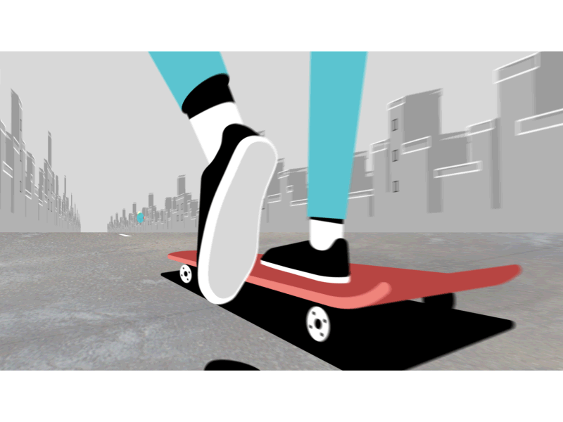 perspective skateboard 2d animation adobe after effects adobe aftereffects after effect animation design gif illustration prespective rigging vector