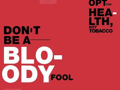 Anti smoking design typography