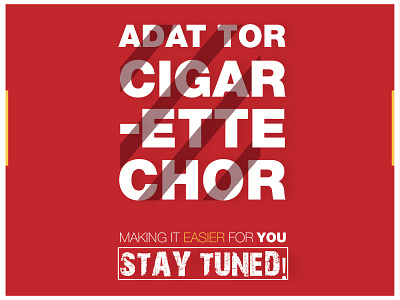 Teaser of anti smoking campaign anti tobacco design drugs flat minimal smoking type typography