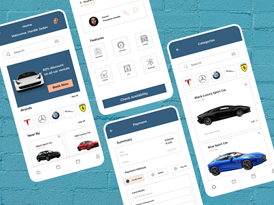 Car rental App android android app android app design android app development app app purchase app source code car app car rental app design illustration logo