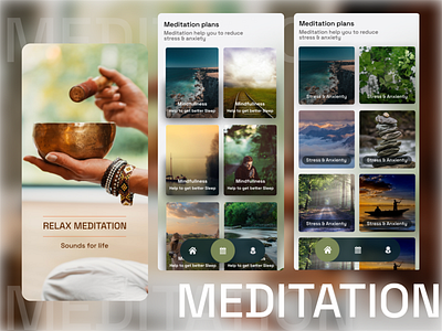 Meditation App UI android android app android app design android app development app app purchase app source code design flutter illustration logo