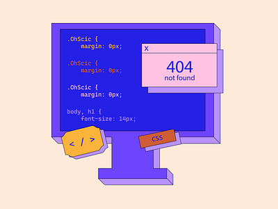Monitor with a code illustration