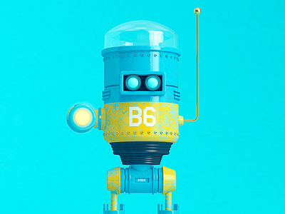 B6 3d c4d cgi cinema 4d colombia illustration rendering robot