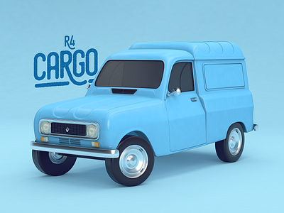 R4 Classic Cargo 3d c4d car character cinema 4d colombia color design illustration rendering