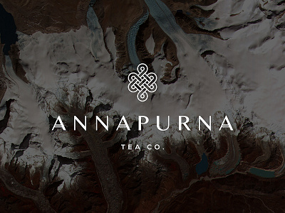 Annapurna Tea annapurna branding company eternal knot himalayas identity logo mountains tea typography
