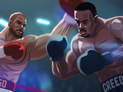 Creed vs Drago cinematic digital art drawing illustration photoshop wacom