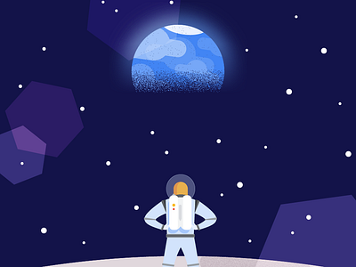Earthrise adobecc apollo11 astronaut characterdesign design illustration illustrator space vector