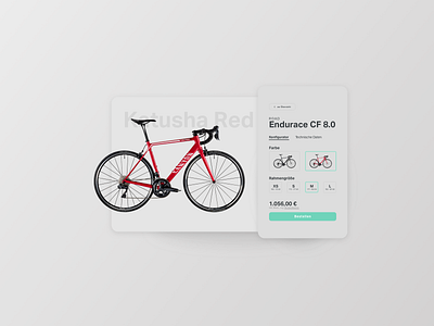 Customize Product bicycle bike card design ecommerce mobile ui ux website