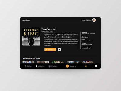 Audio Book App app audiobook card design interface product ui uichallenge ux