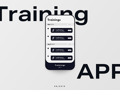 Training App app fitness interface mobile product running training typography ui ux workout