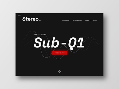 Synthesizer black dark design frankfurt homepage interface landingpage layout minimal minimalistic music product synthesizer typography ui uichallenge ux website