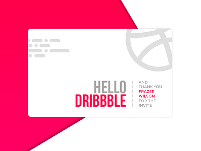 Hello Dribbble debuts first shot hello world invite thank you shot