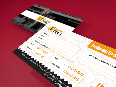 Branding for Bengal Tiger Restaurant - Feedback Form branding feedback form identity logo logo design