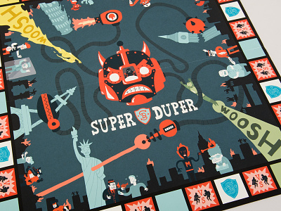 Super Duper board game game robot superhero