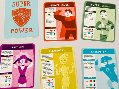 Super Power Cards board game heroes super power