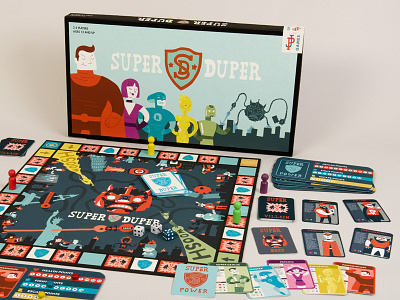 Super Duper Complete Game board game heroes super power