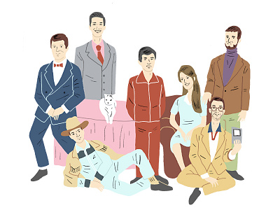 The Royal 853 anderson handmade illustration portrait roommates royal tenenbaums wes