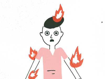 Fire guy fire guy handmade illustration