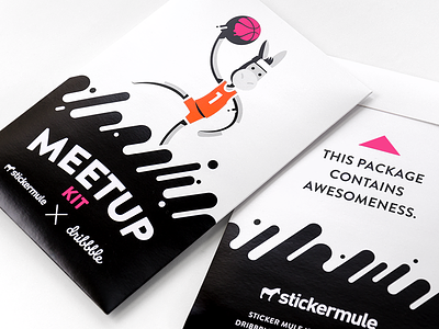 Meetup kit gift card kit meetup packaging sticker mule stickers
