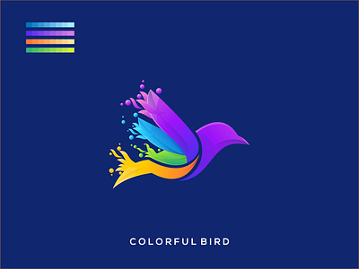 COLORFUL BIRD awesome branding design dripslogs gambardrips graphic graphicdesign illustration logo logodesign modaltampang vector