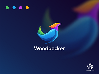 Woodpecker awesome design branding design forsale gambardrips graphicdesign illustration logo logoawesome logodesign vector