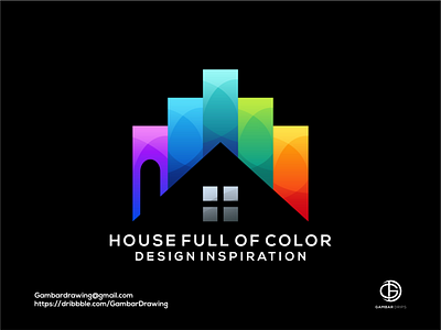 house full of color design inspiration awesome design branding design gambardrips graphicdesign illustration logo logoawesome logodesign vector