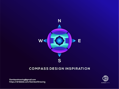 compass design inspiration awesome branding design gambardrips graphic graphicdesign illustration logoawesome logodesign vector