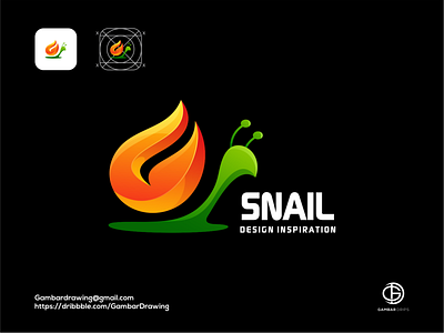 Snail design inspiration branding design forsale gambardrips graphic graphicdesign illustration logoawesome logodesign vector