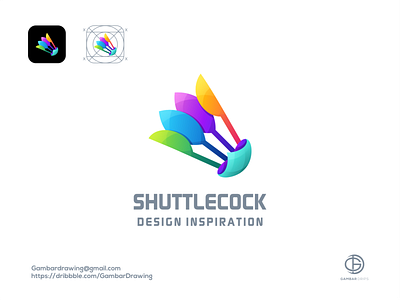Shuttlecock design inspiration awesome awesome design branding design gambardrips graphicdesign illustration logoawesome logodesign vector