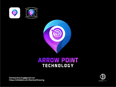 arrow point technology branding design gambardrips graphicdesign icon illustration logoawesome logodesign ui vector