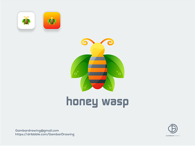 honey wasp design inspiration awesome branding forsale gambardrips graphicdesign illustration logoawesome logodesign ui vector