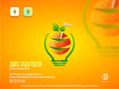 Juice very fresh branding design gambardrips graphicdesign icon illustration juice logoawesome logodesign ui vector