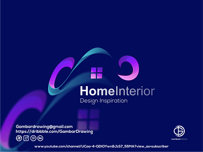 home interior branding gambardrips graphic graphicdesign icon illustration logo logoawesome logodesign vector