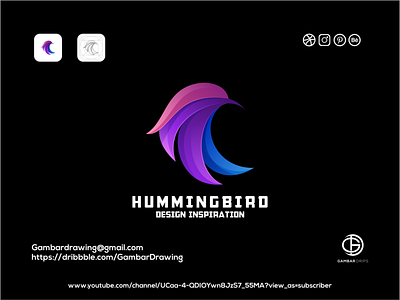 Humming bird branding design forsale gambardrips graphic graphicdesign illustration logoawesome logodesign vector