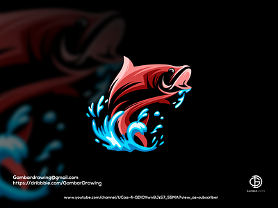 Fish branding design forsale gambardrips graphic graphicdesign illustration logoawesome logodesign vector