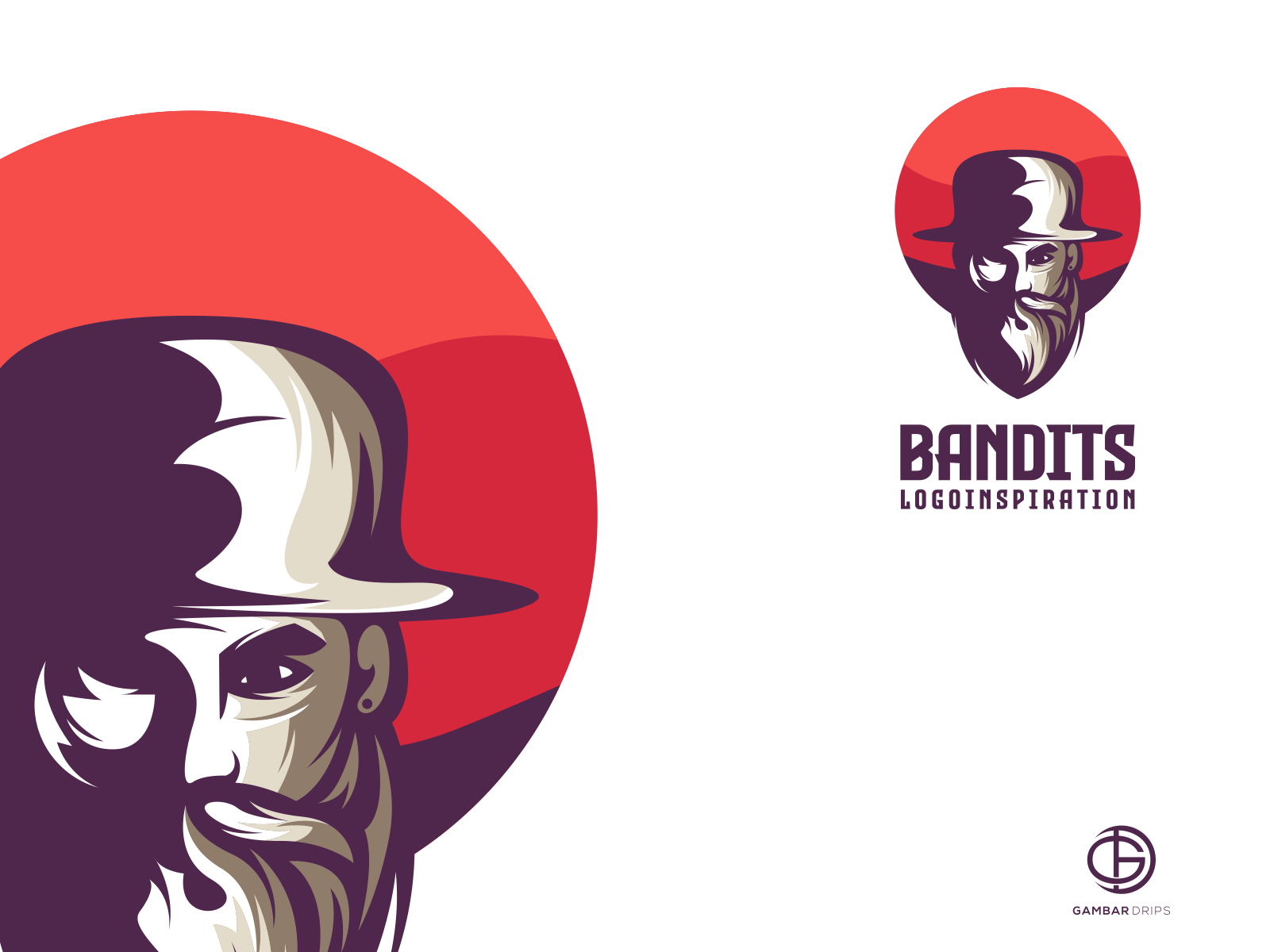 Bandits logo inspiration by Gambar Drips on Dribbble