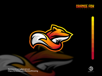 orange fox awesome design branding design gambardrips graphic graphicdesign illustration logoawesome logodesign vector