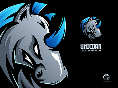 unicorn logoinspiration branding design gambardrips graphicdesign icon illustration logo logoawesome logodesign vector