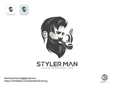 styler man logo inspiration awesome design branding design gambardrips graphic graphicdesign illustration logoawesome logodesign vector