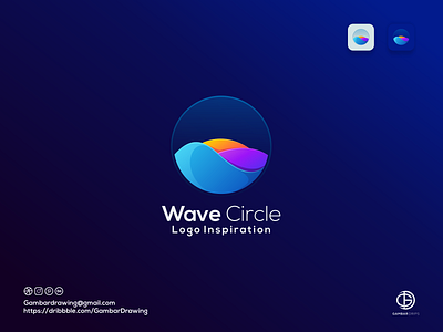 wave circle awesome design branding design forsale gambardrips graphicdesign illustration logoawesome logodesign vector