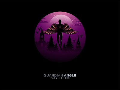 Guardian angle branding design gambardrips graphicdesign illustration logo logoawesome logodesign vector