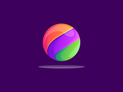 circle ball full color logo design branding design dripslogs graphic graphicdesign icon illustration logodesign modaltampang vector