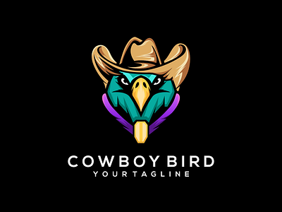 cowboy bird inspiration awesome bird logo branding brandmark design dripslogs gambardrips game graphicdesign graphicdesigns illustration logodesign logomark modaltampang vector