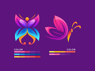 AWESOME BUTTERFLY FULCOLOR GRADIENT awesome branding butterfly design dripslogs gambardrips graphic graphicdesign illustration logodesign modaltampang vector